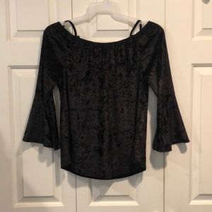 No Boundaries Off the shoulder black top